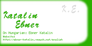 katalin ebner business card